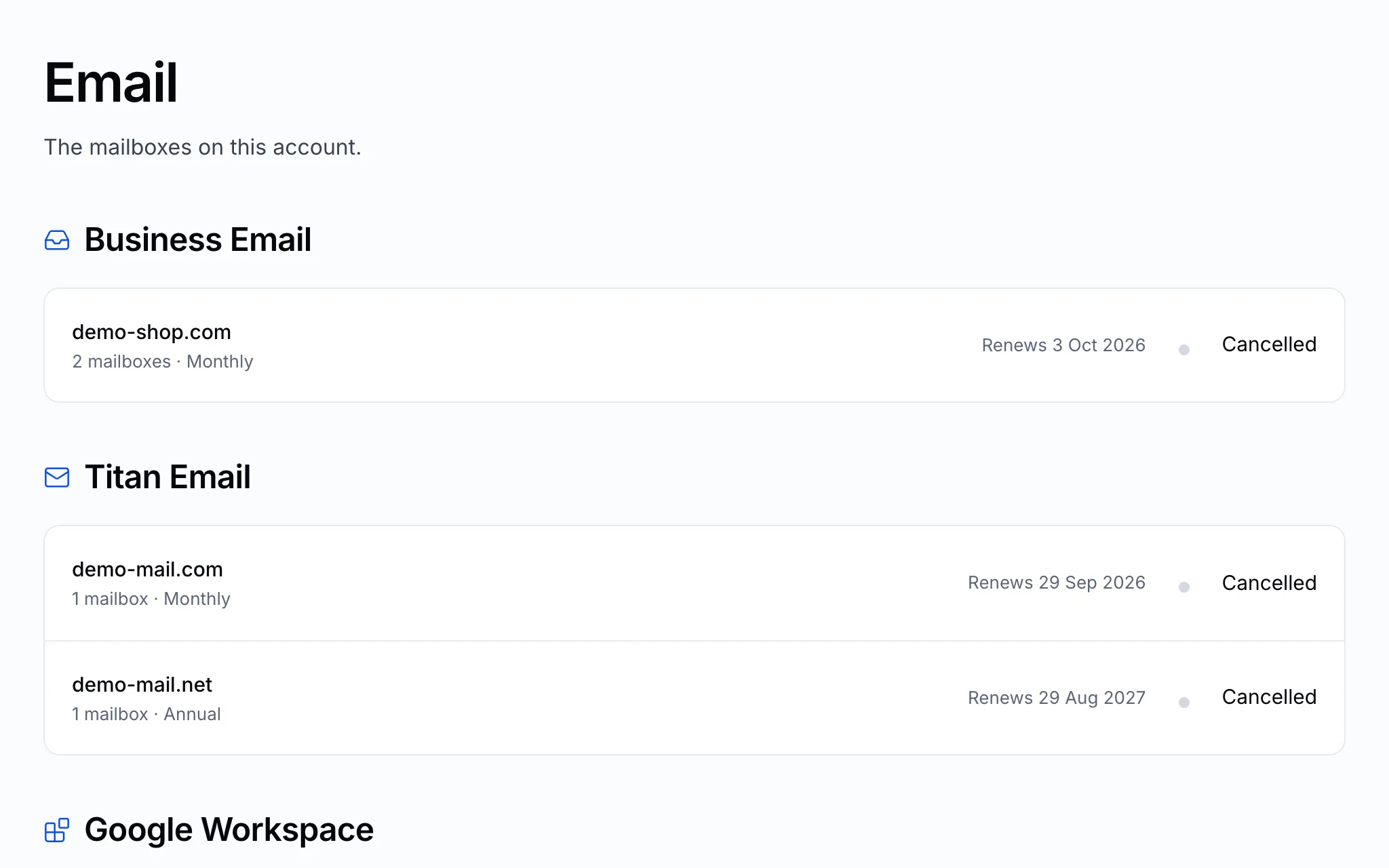 Your email services