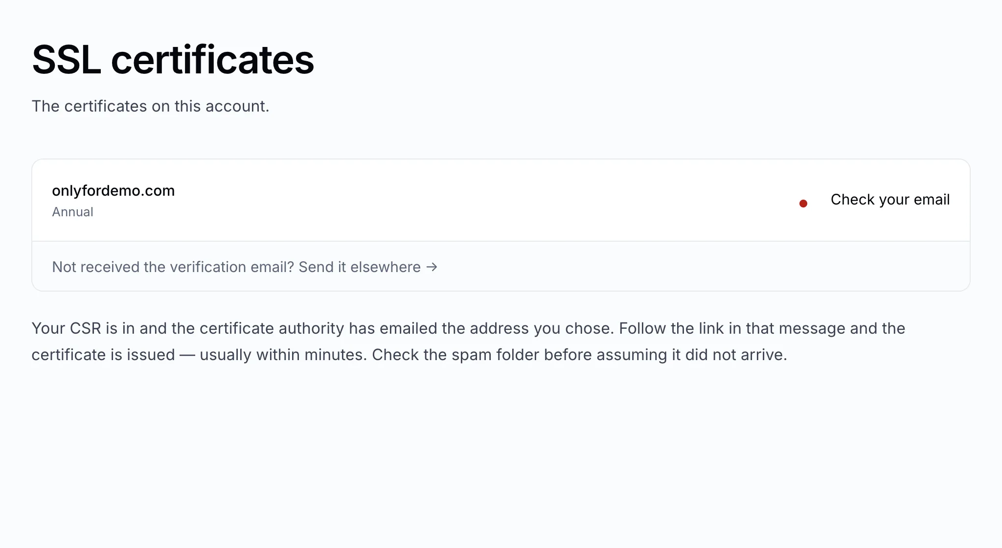 Your certificates